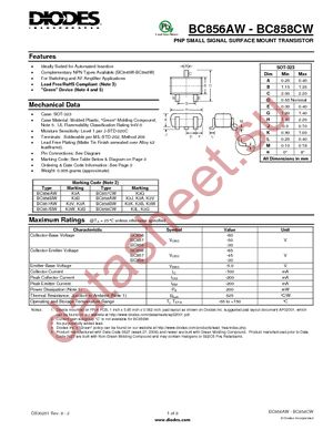 BC858AW-7-F datasheet  